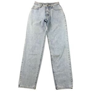 Los‎ Angeles Apparel Jeans Women 28x31 Blue Denim High Rise Relaxed Fit USA Made
